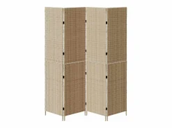 Biombo 196 x 200 cm polirratán Beige