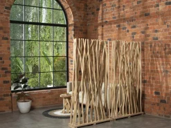 Sale Biombo de madera de teca - Ancho 100 x Prof. 25 x Alt. 180 cm - Natural - GAYANA Biombo