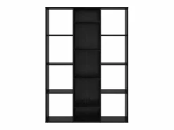 New Biombo de roble 100 x 24 x 140 cm Madera de ingeniería Negro