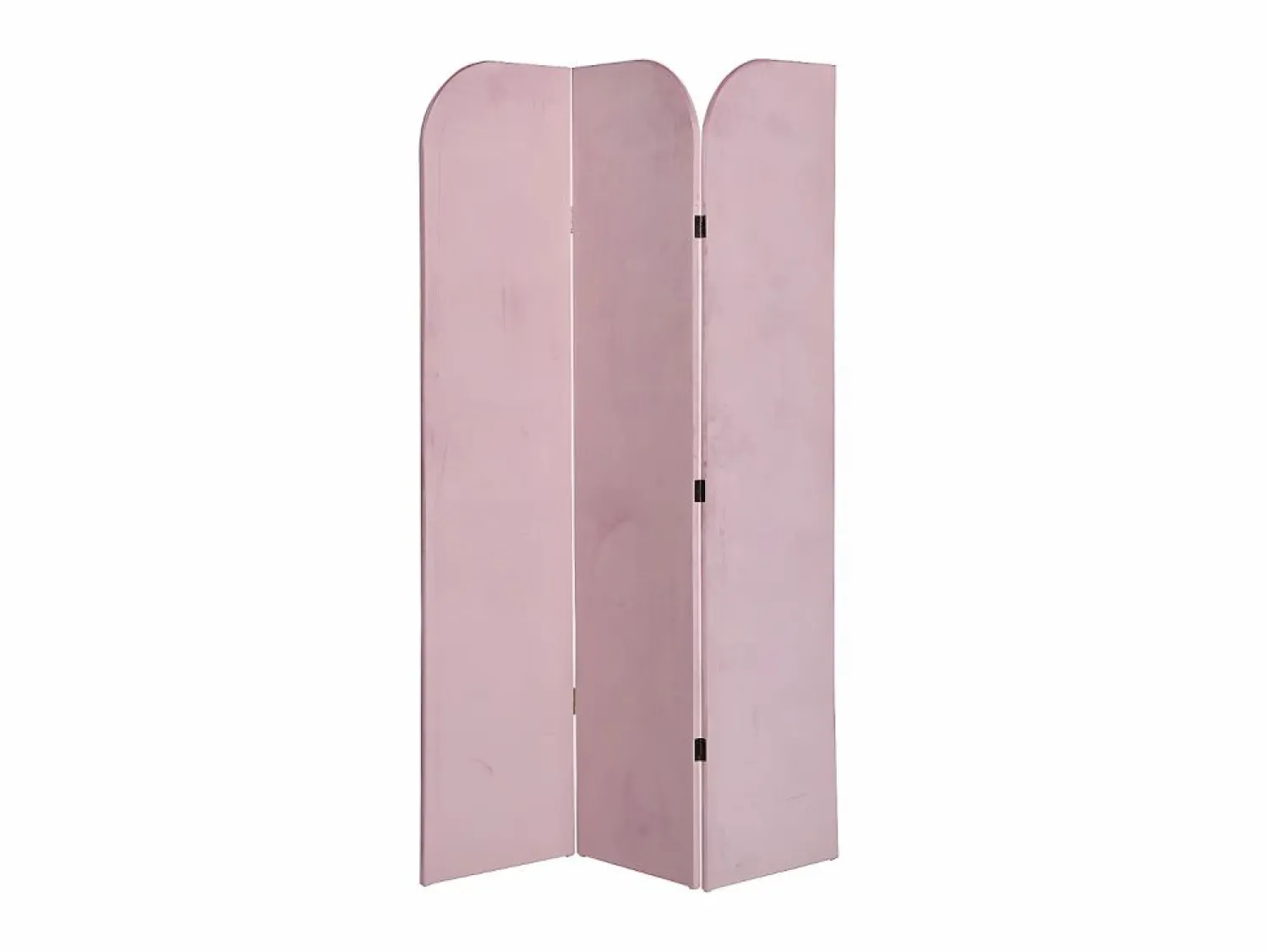 Clearance OZAIA Biombo de terciopelo de 120 x 180 cm VELVET - Rosa