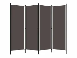Outlet Biombo divisor de 4 paneles 200x180 cm ES453793 Gris antracita