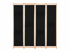 Biombo divisor de 4 paneles de tela 160x170x4 cm ES171006
