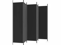 Biombo divisor de 6 paneles de tela 300x200 cm ES387572