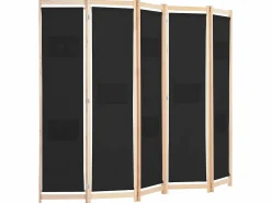 Hot Biombo divisor de 5 paneles de tela 200x170x4 cm ES397456 Biombo