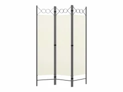 Hot Biombo divisor de 3 paneles 120x180 cm ES855392 Blanco