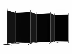Sale Biombo divisor de 6 paneles de tela 520x180 cm ES965211 Biombo