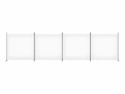 Clearance Biombo divisor de 4 paneles de tela 698x180 cm ES434956 Blanco