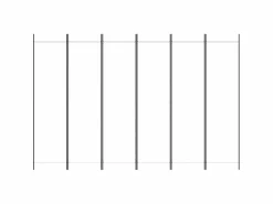 Outlet Biombo divisor de 6 paneles de tela 300x200 cm ES926712 Blanco