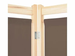 Best Biombo divisor de 5 paneles de tela marrón 200x170x4 cm ES236538 Marru00f3n