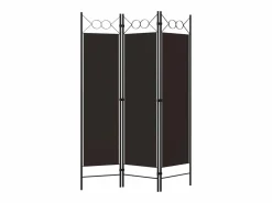 Biombo divisor de 3 paneles marrón 120x180 cm ES580050