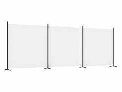 Biombo divisor de 3 paneles de tela 525x180 cm ES320703