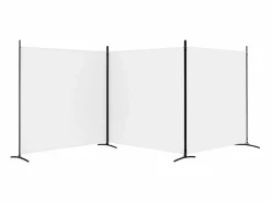 Biombo divisor de 3 paneles de tela 525x180 cm ES320703