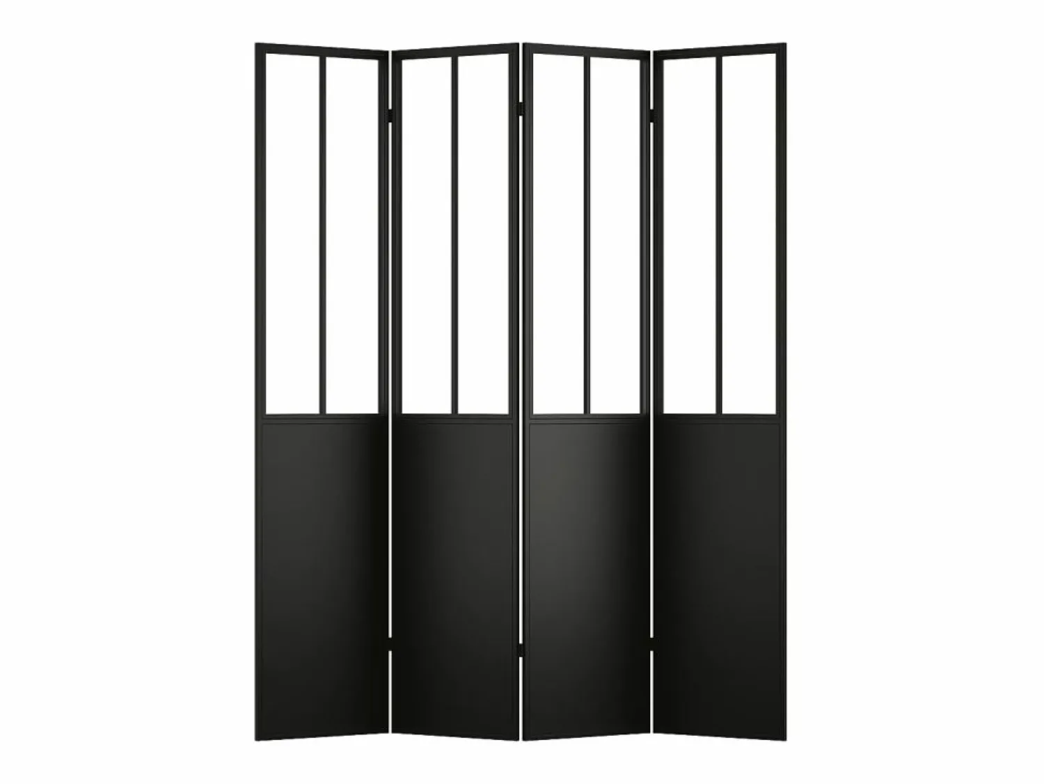 OZAIA Biombo estilo taller industrial de metal 4 hojas - L. 160 x Alt. 178 cm - - KALEVI