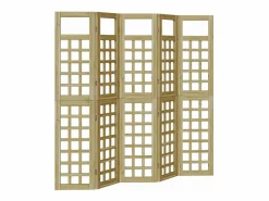 Online Biombo exterior plegable 5 piezas marrón 200 x 180 cm Marru00f3n