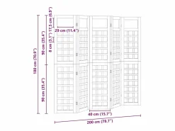 Online Biombo exterior plegable 5 piezas marrón 200 x 180 cm Marru00f3n