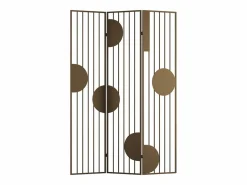 Discount Biombo metálico de tres paneles con diseño calado - An. 123 x Al. 180 cm - - KANDY Biombo
