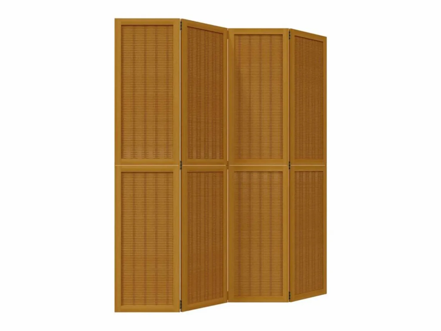 Best Biombo separador de 4 paneles madera maciza paulownia marrón ES959267 Marru00f3n