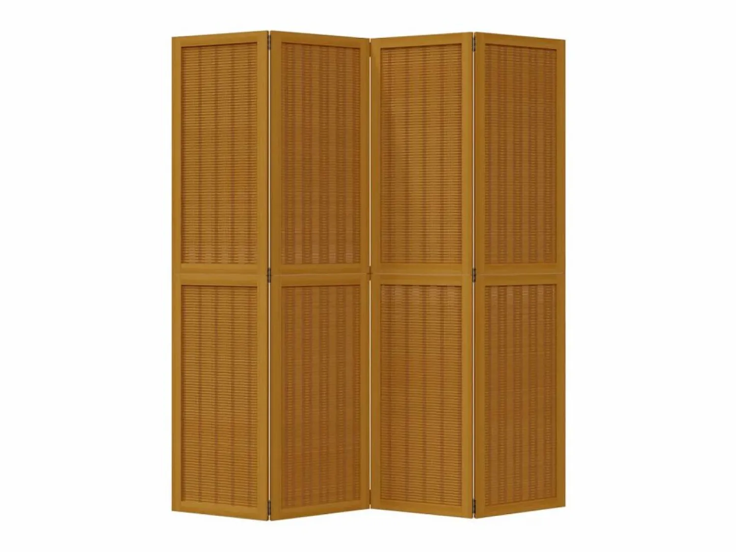 Best Biombo separador de 4 paneles madera maciza paulownia marrón ES959267 Marru00f3n