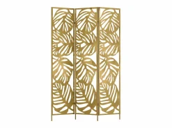 Outlet Biombos de metal floral calados de 3 hojas L. 123 x A. 180 cm - - KODILA Biombo