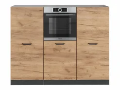 Discount Bloque de cocina oro power roble/antracita 180x46x81.6 r-line Cocina Completa
