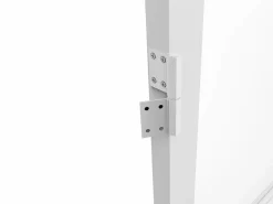 Vente-unique Bloque de puerta blanca reversible de aluminio y vidrio templado - Alt. 204 x An. 83 cm - MASERU