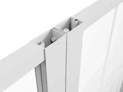 Sale Vente-unique Bloque de puerta reversible, MDF y vidrio templado - 2 x Alt. 204 x An. 83 cm - ERMELO Blanco