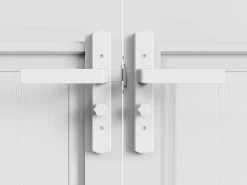 Vente-unique Bloque de puerta reversible, MDF y vidrio templado - 2 x Alt. 204 x An. 73 cm - ERMELO