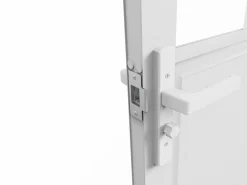 Vente-unique Bloque de puerta reversible, MDF y vidrio templado - 2 x Alt. 204 x An. 73 cm - ERMELO