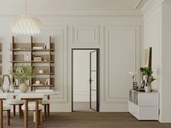 Vente-unique Bloque de puerta de aluminio y vidrio templado - Alt. 204 x An. 83 cm - MASERU