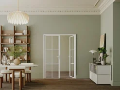 Outlet Bloque de puerta doble - aluminio y vidrio templado - - 2 x 204 x 83 cm - SEROTO Puerta Con Marco