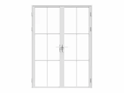 Outlet Bloque de puerta doble - aluminio y vidrio templado - - 2 x 204 x 83 cm - SEROTO Puerta Con Marco