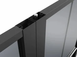 Outlet Bloque de puerta doble reversible de vidrio templado ahumado - 2 x Alt. 204 x An. 73 cm - SEROTO Puerta Con Marco