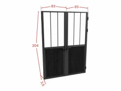 Hot Bloque de puerta doble reversible y vidrio templado - 2 x Alt. 204 x An. 83 cm - ERMELO Puerta Con Marco