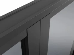 Outlet Bloque de puerta doble reversible de vidrio templado ahumado - 2 x Alt. 204 x An. 73 cm - LOXTON Puerta Con Marco