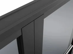 Vente-unique Bloque de puerta doble reversible - vidrio ahumado - 2 x Alt. 204 x An. 73 cm - - MASERU Negro