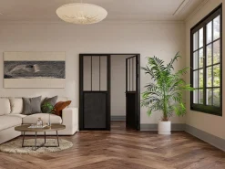 New Bloque de puerta doble reversible, y vidrio templado - 2 x Alt. 204 x An. 93 cm - ERMELO Puerta Con Marco