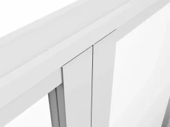Hot Vente-unique Bloque de puerta doble reversible - Vidrio templado - - 2 x Alt. 204 x An. 83 cm - LOXTON Blanco