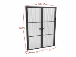 Discount Bloque de puerta doble reversible - vidrio texturizado - 2 x Alt. 204 x An. 93 cm - - MASERU Puerta Con Marco
