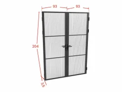 Discount Bloque de puerta doble reversible - vidrio texturizado - 2 x Alt. 204 x An. 93 cm - - MASERU Puerta Con Marco