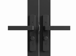 Bloque de puerta doble reversible - vidrio templado - 2 x Alt. 204 x An. 93 cm - - MASERU Puerta Con Marco