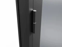 Vente-unique Bloque de puerta doble reversible de vidrio templado ahumado - 2 x Alt. 204 x An. 83 cm - LOXTON