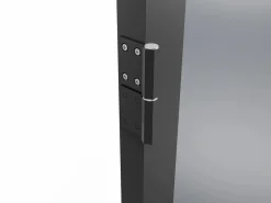 Vente-unique Bloque de puerta doble reversible de vidrio templado ahumado - 2 x Alt. 204 x An. 83 cm - LOXTON