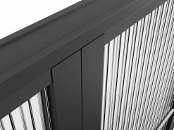 Vente-unique Bloque de puerta doble reversible - vidrio texturizado - 2 x Alt. 204 x An. 83 cm - - MASERU