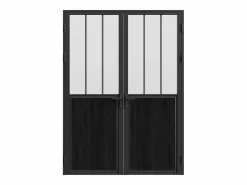 Online Bloque de puerta doble reversible , vidrio translúcido estilo taller, 2 x Alt. 204 x An. 73 cm, ERMELO Puerta Con Marco