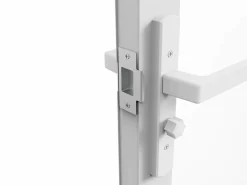 Online Vente-unique Bloque de puerta doble reversible - vidrio templado - 2 x Alt. 204 x An. 83 cm - - MASERU Blanco