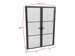 Discount Bloque de puerta doble reversible - vidrio texturizado - 2 x Alt. 204 x An. 73 cm - - MASERU Puerta Con Marco