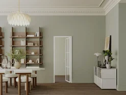 Vente-unique Bloque de puerta reversible de aluminio y vidrio templado - Alt. 204 x An. 73 cm - SEROTO