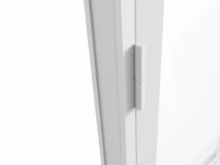 Vente-unique Bloque de puerta reversible de aluminio y vidrio templado - Alt. 204 x An. 73 cm - SEROTO