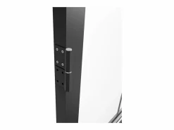 Clearance Vente-unique Bloque de puerta reversible de aluminio y vidrio templado - Alt. 204 x An. 83 cm - SEROTO Negro