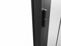 Vente-unique Bloque de puerta reversible , vidrio templado translúcido estilo taller, Alt. 204 x An. 93 cm, ERMELO